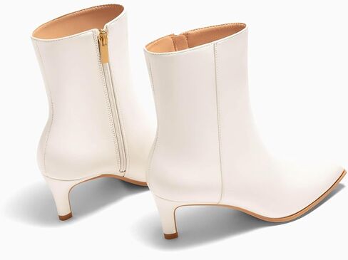 Coutgo Ankle Boots for Women Kitten Low Heel Pointed Toe Booties Side Zipper Fall Shoes in Saudi Arabia