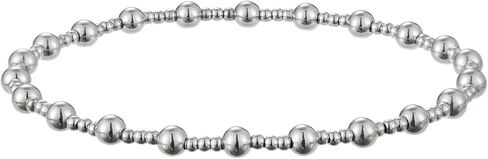Gold Bracelet for Women 14K Gold Plated Stainless Steel 4mm Bead Bracelet non Tarnish Jewelry in Saudi Arabia