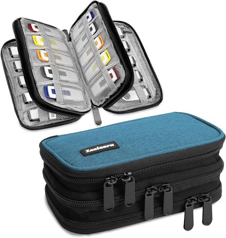 USB Flash Drive Case with Labels, USB Organizer Holds 20 Pcs, USB Case,USB Stick Holder,USB Storage Case,USB Organizer,Thumb Drive Case,Compatible with Samsung/Sandisk/Jump Drive,etc, Black in Saudi Arabia
