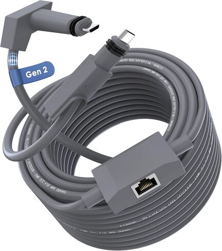 Starlink Cable 33 FT, CMX CMR Rated 26AWG Starlink Replacement Cable 1200Mbps, Starlink Rectangular Satellite Replacement Gen 2 Cable, Starlink Extension Cable for Starlink Actuated Gen 2 in Kuwait