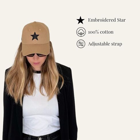Trucker Hat Women – Trendy Fashion Baseball Cap with Embroidered Star – Aesthetic Cute Summer Hat in Saudi Arabia