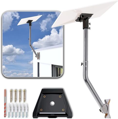 قابل للتعديل Starlink Gen 3 Roof Ridge Mount، Ybervont Starlink Mounting Kit Gen 3 مع 0-30 درجة قابل للتعديل Starlink Gen 3 محول الأنابيب، Starlink Roof Mount Kit لـ Starlink Internet Kit القمر الصناعي in Kuwait