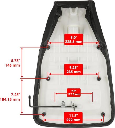 مقعد أسود Caltric Complete Complete متوافق مع Honda TRX350TE TRX350TM Rancher 350 ES/S FITS YEARS 2000 2001 2002 2003 Black Vinyl in Saudi Arabia