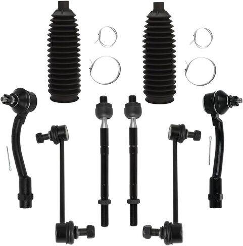 8-PC SET Suspension Kit fit 2012-2013 for Kia Soul Front Outer Inner Tie Rod End Steering Boot Sway Bar Link in Saudi Arabia