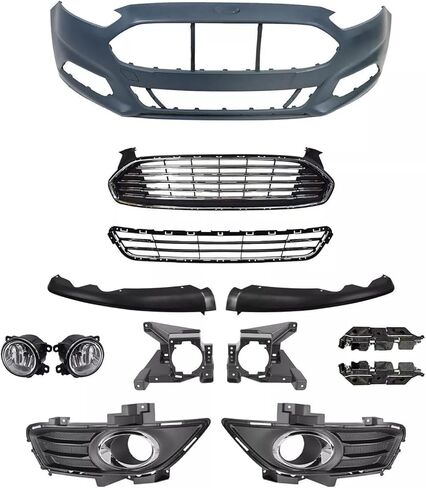 New Fusion Front Bumper Complete And Grill With Fog Light Lower Skid For 2013 2014 2015 2016 Fo-rd Fusion in Saudi Arabia