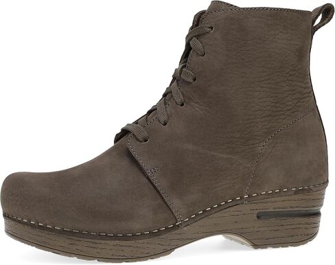 Dansko Sigourney Classic Stapled Clog in Lace-Up Boot Style for Women - Anti-Fatigue Rocker bottom promotes Forward Foot Motion in Saudi Arabia