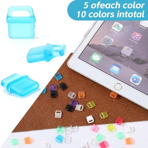 30Pcs Type C Charm Dust Plug Colorful USB C Anti Dust Cover with Hanging Hole Compatible with All Type-C Devices Laptops Tablets Smart Phones in Saudi Arabia