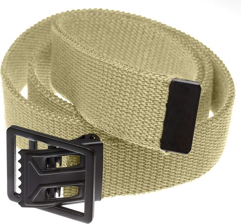 Jackster Military Grade Web Belt – 54" Adjustable Cotton Canvas with Black Open Face Buckle – Made in USA in Kuwait