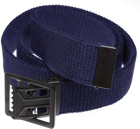 Jackster Military Grade Web Belt – 54" Adjustable Cotton Canvas with Black Open Face Buckle – Made in USA in Saudi Arabia