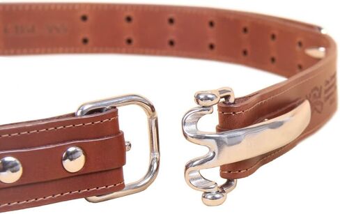 Col. Littleton Handmade Leather Cinch Belt No. 5 - قابلة للتعديل مصنوعة يدويًا في لينفيل ، تينيسي الولايات المتحدة الأمريكية in Kuwait