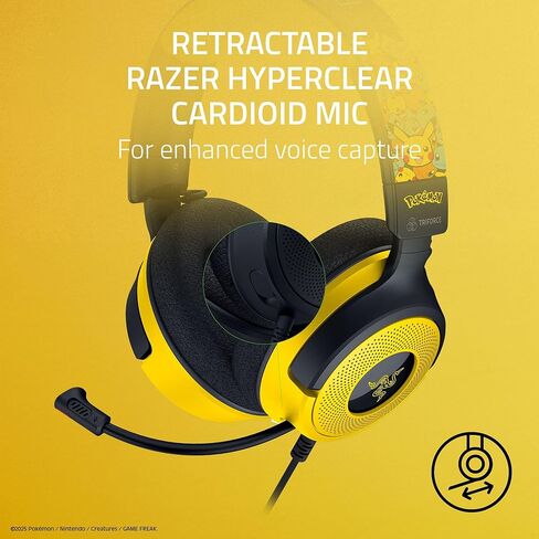 Razer Kraken V4 X Wired Gaming Headset: 40 mm Drivers - Cardioid Mic - Memory Foam Cushions - Chroma RGB Lighting - Type C & Type A Cable - for PC, Mac, PS5, Nintendo Switch, Steam Deck, Smartphone in Kuwait