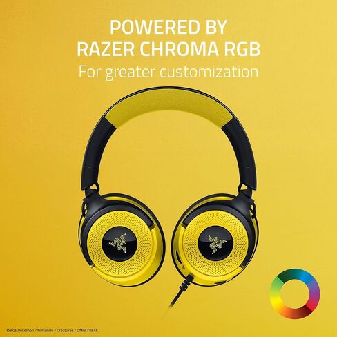 Razer Kraken V4 X Wired Gaming Headset: 40 mm Drivers - Cardioid Mic - Memory Foam Cushions - Chroma RGB Lighting - Type C & Type A Cable - for PC, Mac, PS5, Nintendo Switch, Steam Deck, Smartphone in Kuwait