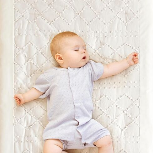 Wowelife Ruffle Crib Bedding Set for Girls Boys 3PCs Boho Crib Comforter Set Beige Baby Crib Bedding Set Nursery Bedding Sets Girls Include Quilted Comforter, Crib Skirt and Crib Sheet, Beige in Kuwait