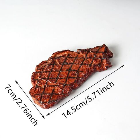 3PCS Artificial Steak Lifelike Fake Steak Food Meat Model for Kitchen Home Market Display Photography Props Party Decoration in Saudi Arabia