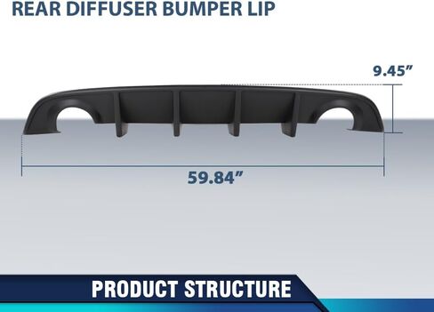 PIT66 DOFFUSER BUMPER LIP PP متوافق مع Dodge Charger SRT 2015-2023 in Saudi Arabia
