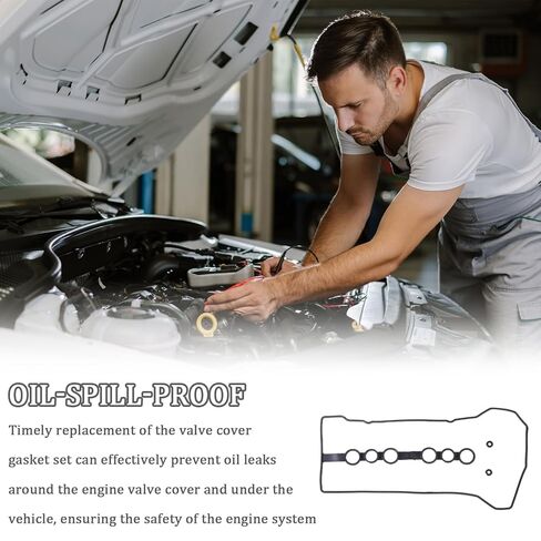VS50542R Engine Valve Cover Gasket Set Compatible with Toyota Corolla Valve Cover Gasket Seal 1.8L Gromets Spyder Chevrolet Chevy Prizm Pontiac 2000 2001 2002 2003 2004 2005 2006 2007 2008 VC2024 in Kuwait