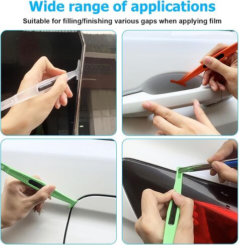Car Micro Wrapp Curves Set ، 3pcs مجموعة أدوات Tint Slot Slot Slot المرنة مع صلابة مختلفة ، وملحقات السيارات العالمية لختم تثبيت الفيلم in Kuwait