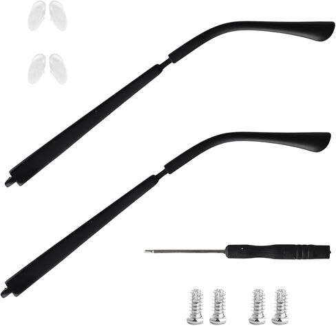 Glasses Arm Replacement Temples for Eyeglass Temple Arms Eyeglasses Parts DIY Universal Repair Kit, Easy to Replace (Matte Black) in Kuwait