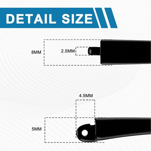 Glasses Arm Replacement Temples for Eyeglass Temple Arms Eyeglasses Parts DIY Universal Repair Kit, Easy to Replace (Matte Black) in Kuwait