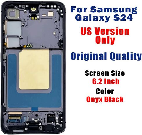 [Original Quality] Samsung Galaxy S24 Screen Replacement, 6.2 inch AMOLED Display, Touch Digitizer with Frame, LCD Assembly (Cobalt Violet Frame) in Saudi Arabia