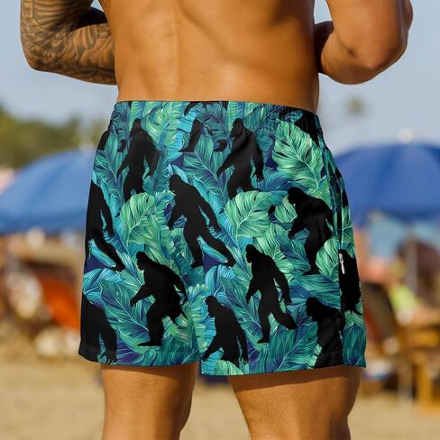 HUNTFAMI Men's Swim Trunks Board Quick Dry 7 Inch Beach Shorts Compression Liner Bathing Suit in Kuwait
