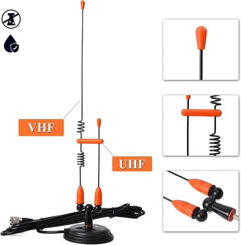 2 متر/70 سم VHF UHF هوائي مزدوج النطاق Magent Base Amplifier PL-259 Plug، HT Scanner المغناطيسي المحمول هوائي جبل لشاحنة JEEP Vehicel تاكسي حافلة UTV ATV جهاز إرسال واستقبال راديو متنقل in Saudi Arabia