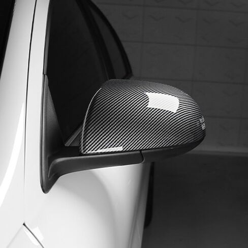 إكسسوارات الديكور الخارجي للسيارة تغطية مرآة ألياف الكربون السوداء السوداء السوداء لفيلم Hyundai Ioniq 6 2022 2023 (ألياف الكربون) in Saudi Arabia