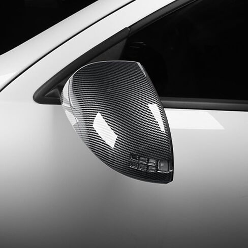 إكسسوارات الديكور الخارجي للسيارة تغطية مرآة ألياف الكربون السوداء السوداء السوداء لفيلم Hyundai Ioniq 6 2022 2023 (ألياف الكربون) in Saudi Arabia