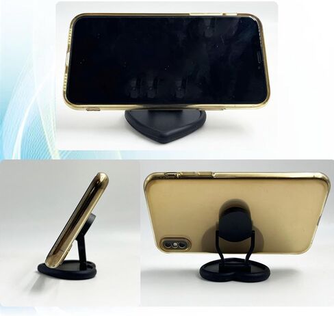 2PCS Heart-Shaped Silicone Mobile Phone Grip Stand,Vilbocr Collapsible Cellphone Finger Grip Holder for Smartphone Tablet Cell Phone Accessory (Pink) in Kuwait