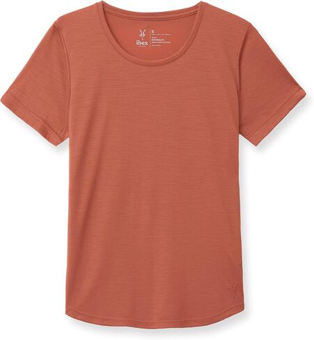 Ibex Merino Wool's Naturalist Womens Short Sleeve Low Crew T-Shirt | مقاومة للرائحة ، رطوبة رطوبة لنساء للنساء in Kuwait