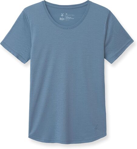 Ibex Merino Wool's Naturalist Womens Short Sleeve Low Crew T-Shirt | مقاومة للرائحة ، رطوبة رطوبة لنساء للنساء in Kuwait