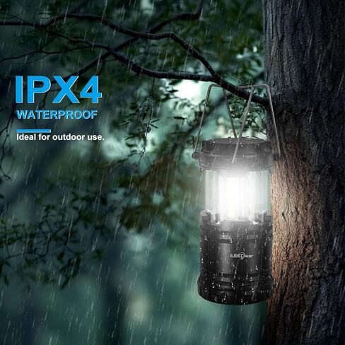 LED Camping Lantern ، الأضواء التي تعمل بالبطارية ، سطوع قابل للتعديل للتخييم ، حالات الطوارئ ، انقطاع التيار الكهربائي ، الفوانيس القابلة للطي في الهواء الطلق ، 2 عبوة in Saudi Arabia