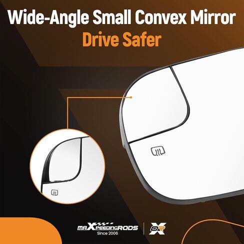 MaxPeedingRods Side Passenger Side Pirror Glass بديل لـ Toyota Sienna 2014 2015 2017 2017 2018 2020 ، Glass View Glass 8790308080 in Kuwait