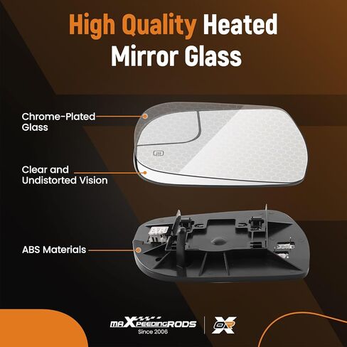 MaxPeedingRods Side Passenger Side Pirror Glass بديل لـ Toyota Sienna 2014 2015 2017 2017 2018 2020 ، Glass View Glass 8790308080 in Kuwait