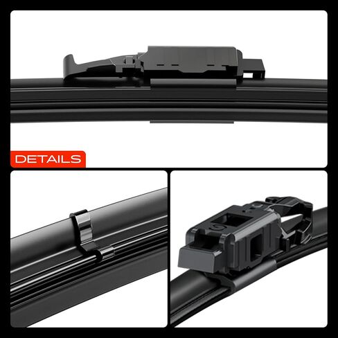 A-Premium Pack of 2 Windshield Wiper Blades with Wear Indicator & Towel - Compatible with Mini Cooper Countryman 2017-2024 - 23" and 21", Gen2V6 Connector, Left and Right in Saudi Arabia