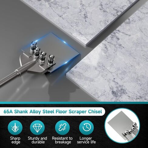 SDS-Max عرقوب 6 بوصة مكشطة أرضية إزميل - 6 "مكشطة شفرة واسعة 25" طويلة سبائك الصلب مطرقة دوارة مثقاب - أدوات إزالة لخلفية البلاط Thinset الخشب الصلب لاصق الغراء مشمع in Kuwait