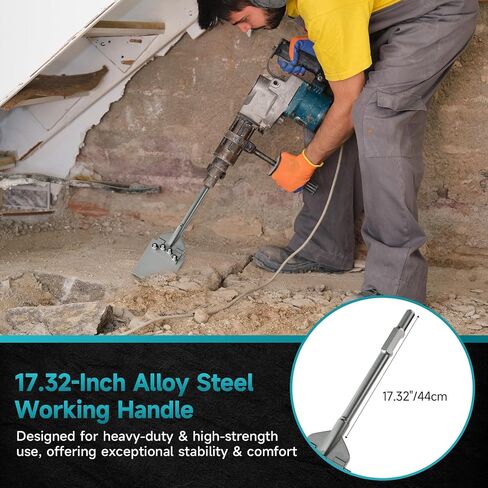 SDS-Max عرقوب 6 بوصة مكشطة أرضية إزميل - 6 "مكشطة شفرة واسعة 25" طويلة سبائك الصلب مطرقة دوارة مثقاب - أدوات إزالة لخلفية البلاط Thinset الخشب الصلب لاصق الغراء مشمع in Kuwait