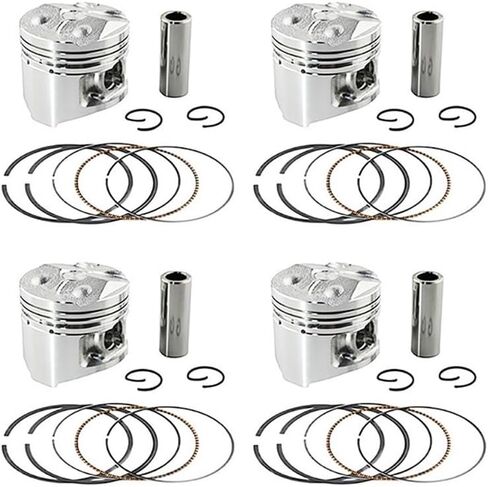 1/4 Set Motorcycle Parts Piston And Piston Ring Kit 48mm 48.25mm 48.5mm Fit For FZR250 FZ250 1HX(4 Sets 48.25mm) in Saudi Arabia
