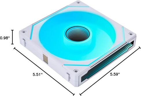 Lian Li UNI Fan SL-Infinity 140 شفرة عكسية - حزمة واحدة - مروحة ARGB - تصميم سلسلة ديزي - مرآة إنفينيتي - تأثيرات إضاءة قابلة للتخصيص - بدون وحدة تحكم - أبيض - (14RSLIN1W) in Saudi Arabia
