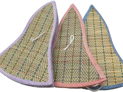 1 Pcs Summer Beach Boater Straw Hat,Chinese Style Foldable Straw Sun Cap Visor Hat for Mens and Women Blue in Saudi Arabia