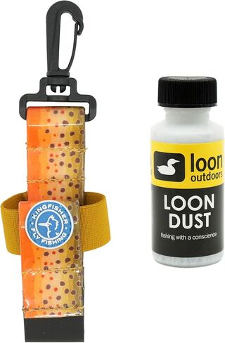 Loon Outdoors غبار مسحوق الجاف ذبابة عائمة مع حامل الهز الجاف كينجفيشر in Kuwait