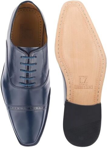 Libertyzeno Mens Tread تصميم دانتيل جلدي أصلي لأحذية فستان Oxford in Kuwait