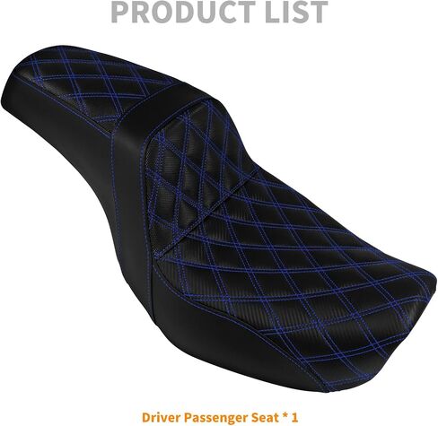 مقعد راكب من قطعة واحدة من قطعة واحدة وسادة مقعد من قطعتين من أجل Harley Dyna Fat Fxdf Low Rider Fxdl Street Bob Fxdb Switchback Fld Wide Glide Fxdwg 2006-2017 (غرزة حمراء) in Kuwait
