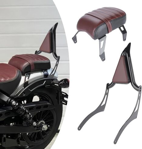 مسند الظهر الجلدي للركاب المتوافق مع الكشافة الهندية Bobber Twenty/Sixty 2018-2024 ، مقعد الركاب + مجموعة مسند الظهر ، استبدل رقم OEM: 2882853-LNA (بني) in Kuwait