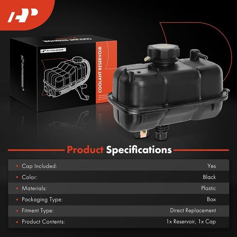 A-Premium Engine Soodant Overflow Recovery Tank [مع CAP] متوافق مع Jeep JL Series Wrangler 2018 2019 2020 2021 2022 2023 2024 in Saudi Arabia