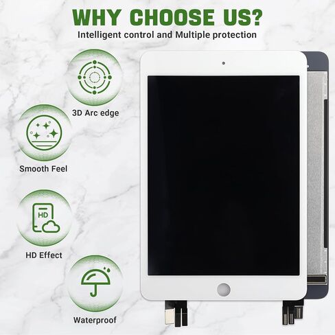مجموعة جديدة من أرقام شاشة LCD لمس شاشة IPAD MINI 5 2019 7.9 "A2133 A2125 A2126 A2124 بديل لرقم شاشة اللمس مع مجموعة أدوات الإصلاح المترقية أسود in Kuwait