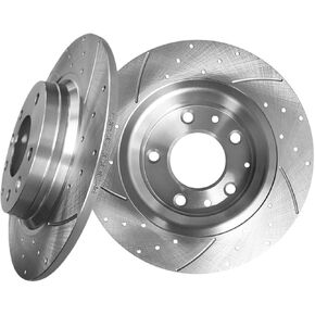 PM Auto Rear 280mm Drilled Slotted Brake Disc Rotors For 2006 Lincoln Zephyr Base in Saudi Arabia