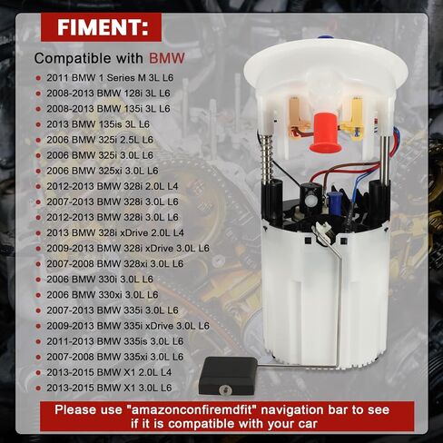 E8688M وحدة مضخة الوقود الكهربائية وحدة إرسال وحدة متوافقة مع BMW 325XI 330XI 328XI 335XI 128I L6 3.0L ، يحل محل# FG0917 in Kuwait