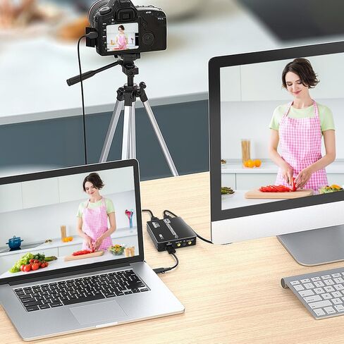 بطاقة التقاط فيديو 4K HDMI 1080P HDMI إلى USB محول لعبة مسجل الصوت للبث المباشر والبث المباشر وتسجيل الفيديو والتعليم والألعاب in Kuwait