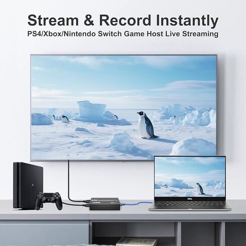 بطاقة التقاط فيديو 4K HDMI 1080P HDMI إلى USB محول لعبة مسجل الصوت للبث المباشر والبث المباشر وتسجيل الفيديو والتعليم والألعاب in Kuwait